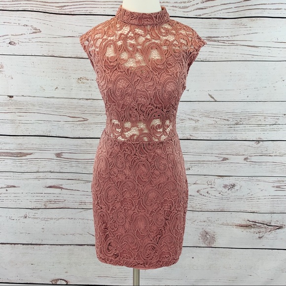 B Darlin Dresses & Skirts - B. Darlin mauve pink lace sheath dress